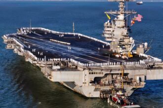 Stealth Surprise at 3600 Degrees: 100,000-Ton Nuclear US Navy Aircraft Carrier USS Gerald R. Ford Is Missing F-35C Fighters