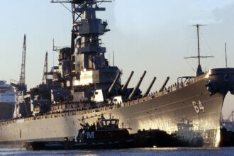 58,000-Ton US Navy Iowa-Class Battleship USS Kentucky:  Million Spent, She Was 72 Percent Complete and Used for ‘Parts’
