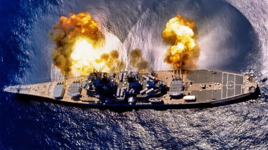Four US Navy battleships mothballed for decades came back in 1982 for .7 billion to answer a Soviet nuclear battlecruiser, one plan cut off an aft 16-inch turret for a Harrier flight deck, the Navy bolted on 32 Tomahawks and 16 Harpoons instead, and all four were gone by 1992
